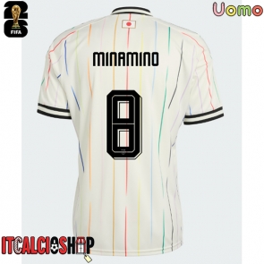 Giappone Takumi Minamino #8 Seconda Maglia Mondiali 2026 Manica Corta
